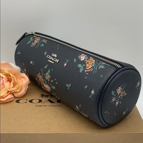 COACH MAKEUP BRUSH HOLDER WITH ROSE BOUQUET PRINT - Picture 4 of 12